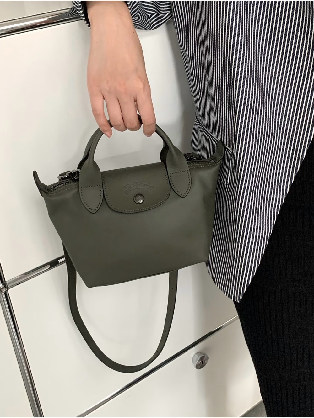 Authentic Longchamp Leather LE PLIAGE XTRA XS HANDBAG